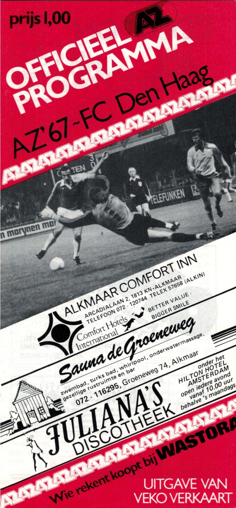 AZ Programma 22-mei-1982 FC Den Haag thuis